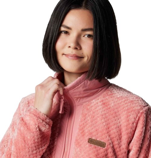 Columbia Women's Fire Side Full Zip III, Pink Agave, X-Large
