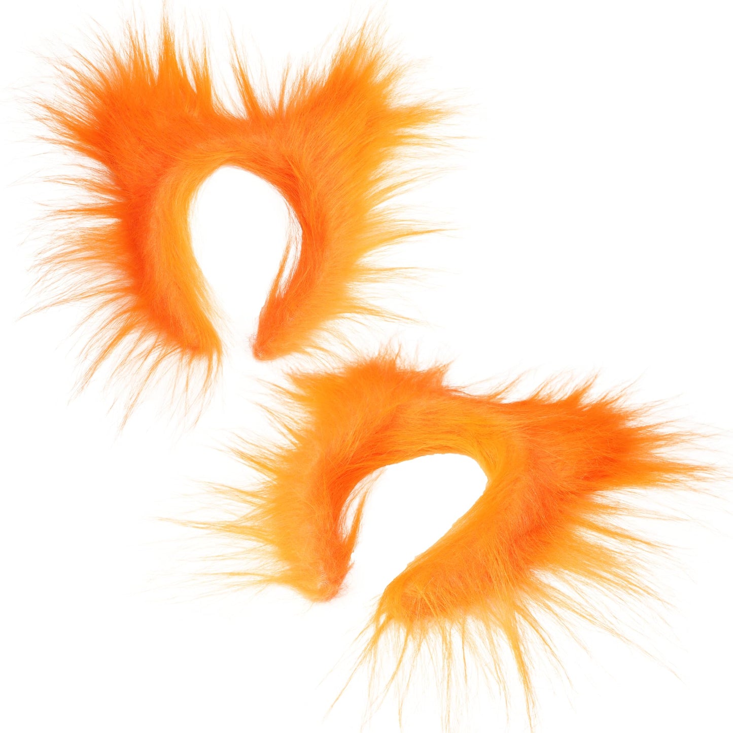 Fox Ears Headband, Tail and Paw Gloves Set- Faux Fur Fox Costume Accessory Set Orange