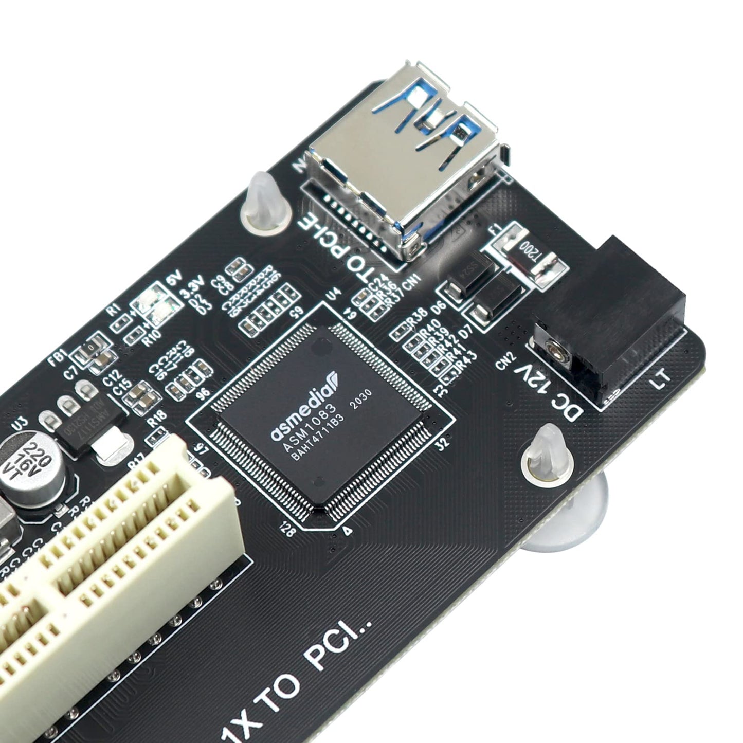 Pcie To Pci Adapter | Single/Dual Slot Converter With Usb 3.0 Cable | Legacy Device Expansion For Audio Interfaces & Capture Car