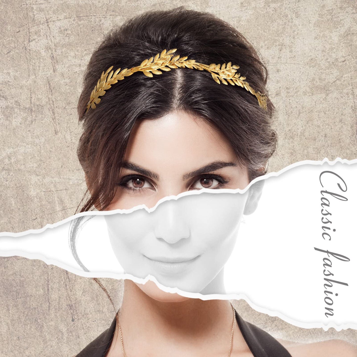Kacctyen 6 Pcs Gold Leaf Wedding Headbands Set Flower Faux Pearls Headband Golden Bridal Tiara Greek Queen Crown Headpiece Metal
