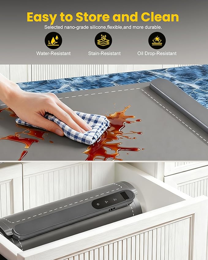 Food Warming Mat Extra Large 43"x16" with Insulation Pad for Countertop, Chafing Dishes for Buffet, Food Warmers for Parties, Hot Pads for Kitchen, Portable Heating Pad, 560W Custom Warm Setting, Grey