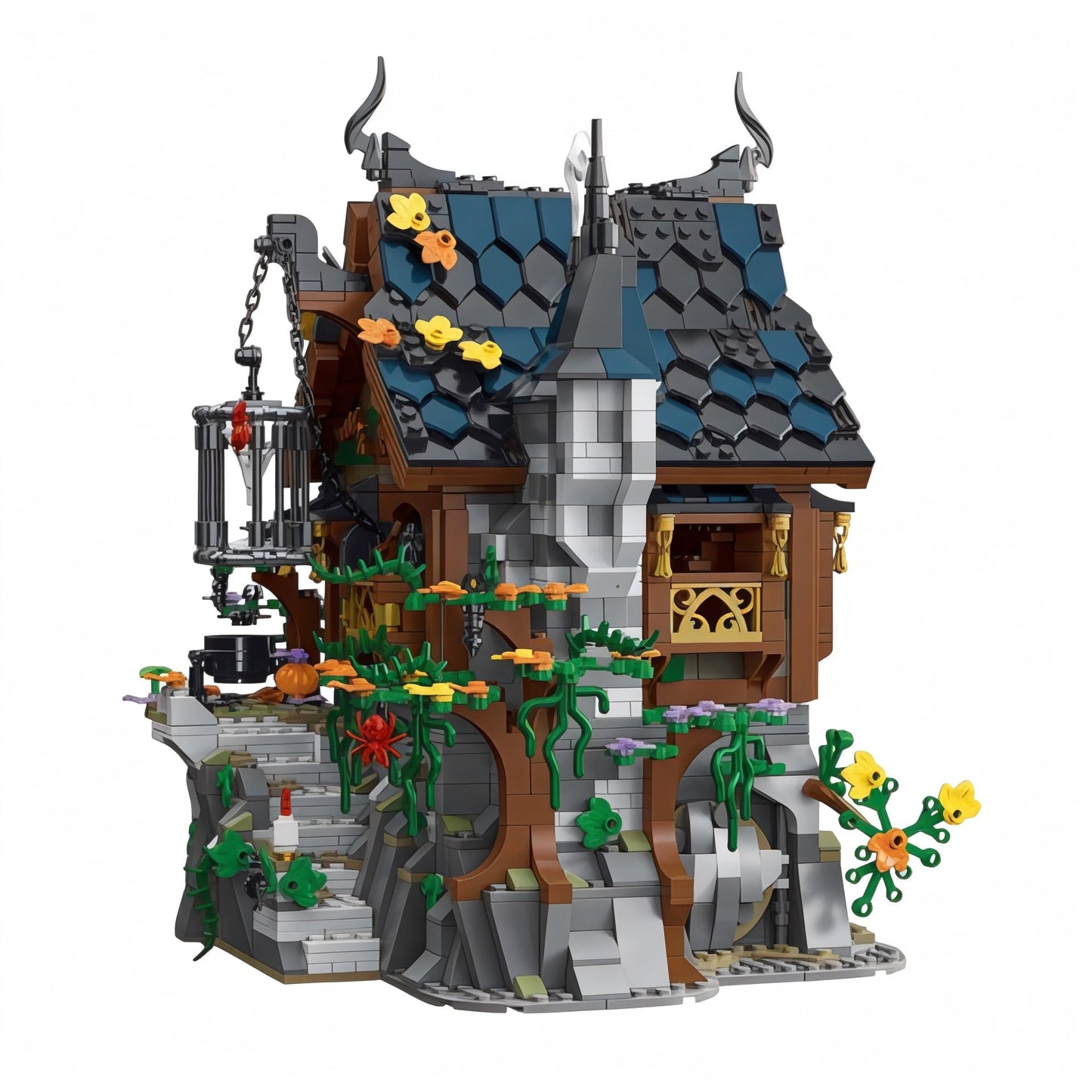 General Jim's The Witch House Modular Halloween Spooky City Building Block Set - 1964 Pieces