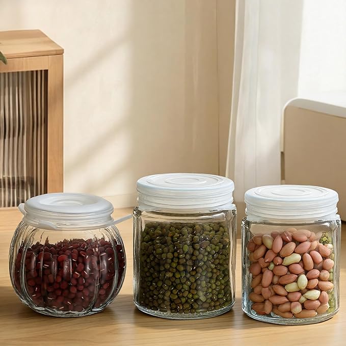 Sibba 8 PCS Small Stretch Silicone Can Lids Expandable Reusable Jar Covers Fits to 2 Inch to 2.4 In Container Lid Keep Food Fresh & Reduce Waste, Kitchen Food Storage Covers for Jars Cans Cups Bottles