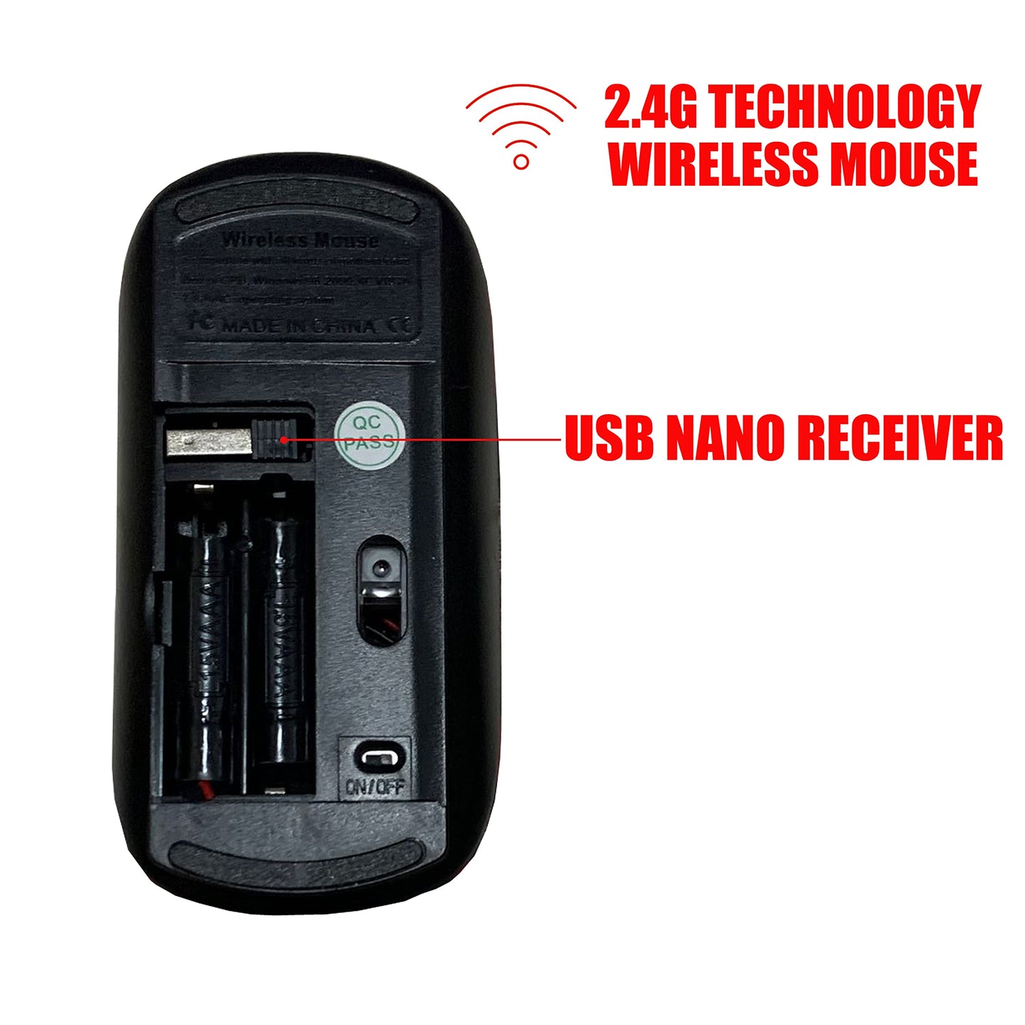 2.4G Wireless Mouse With Cute Pattern Design For All Laptops And Desktops With Nano Receiver - Cat Dog Brown Paw Prints