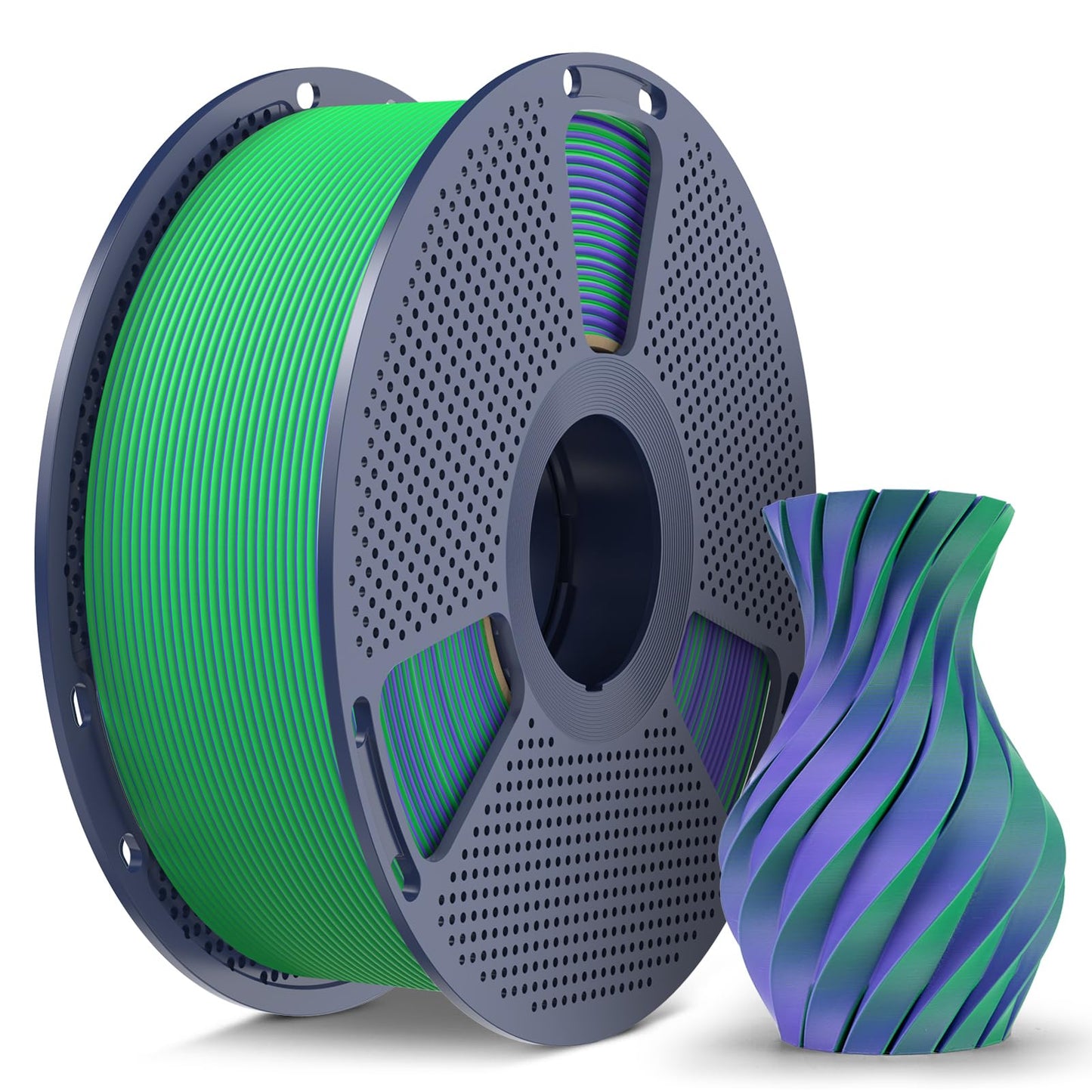 Matte PLA Filament 1.75mm, 1kg(2.2lbs) SUNLU 3D Printer Filament, Smooth Matte Finish, Less Brittle, Dual Color Appearance from
