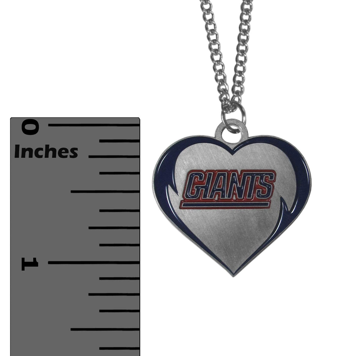 Siskiyou Sports NFL New York Giants Womens Heart Necklace, Team Color, 22 inch