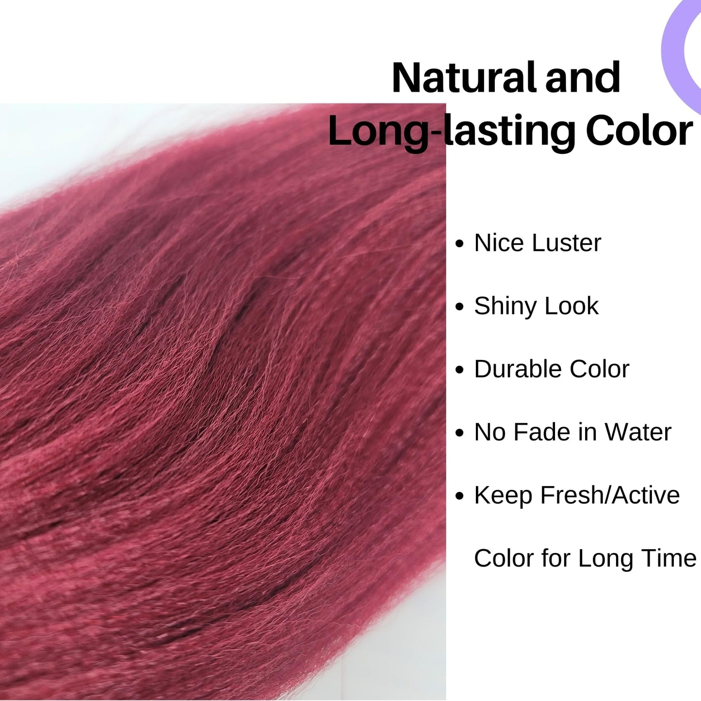Burgundy Braiding Hair Pre Stretched for Knotless Braids 900# Synthetic Box Braiding Hair for Women