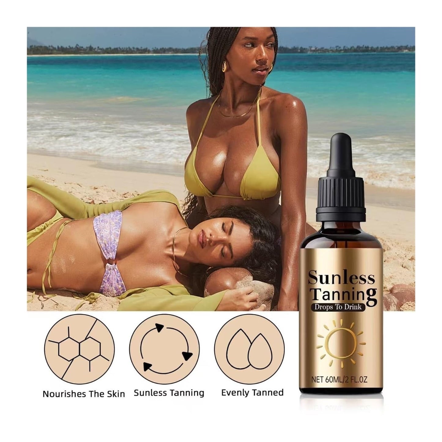 Tanning Drops Drink Drinkable Tanning Drops For Body(1PCS)