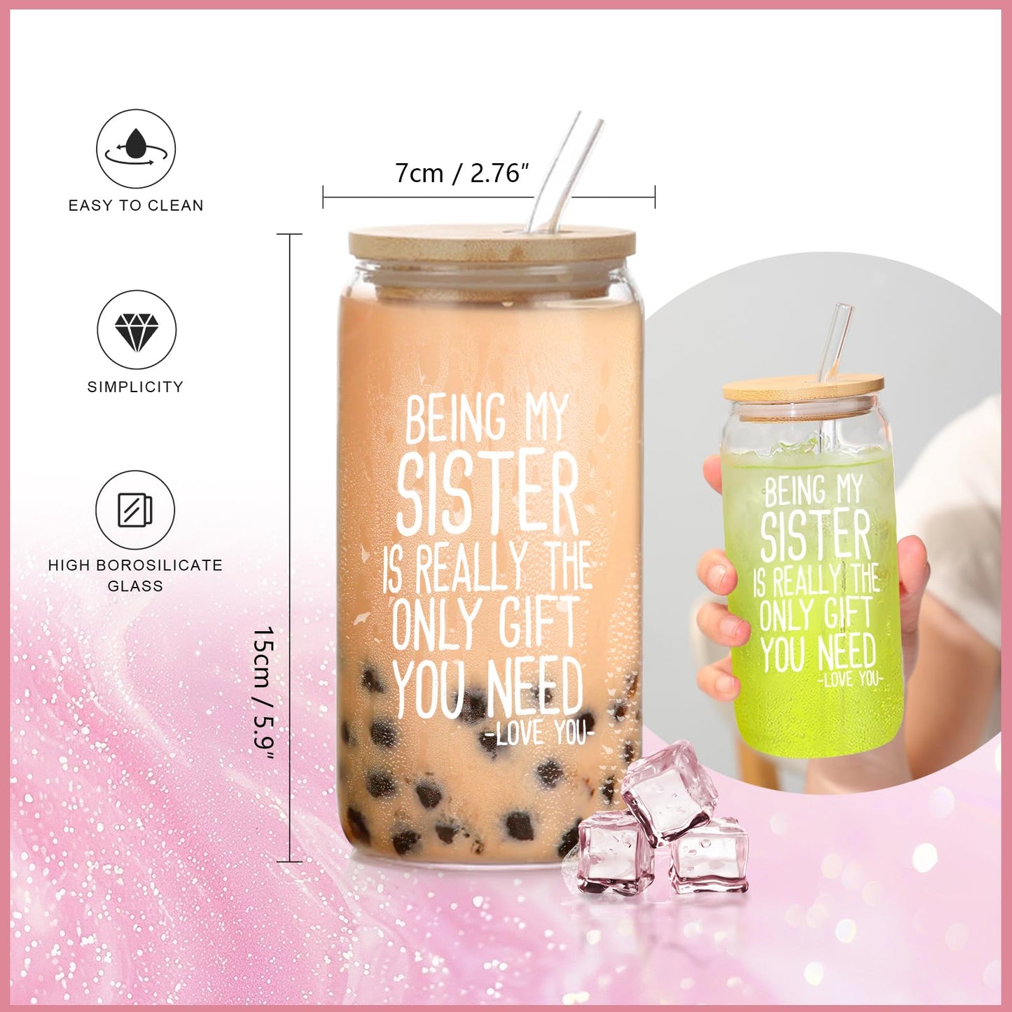 XIENZE-77 Sister Birthday Gifts from Sister, Best Ever Ideas for Little Sisters Set