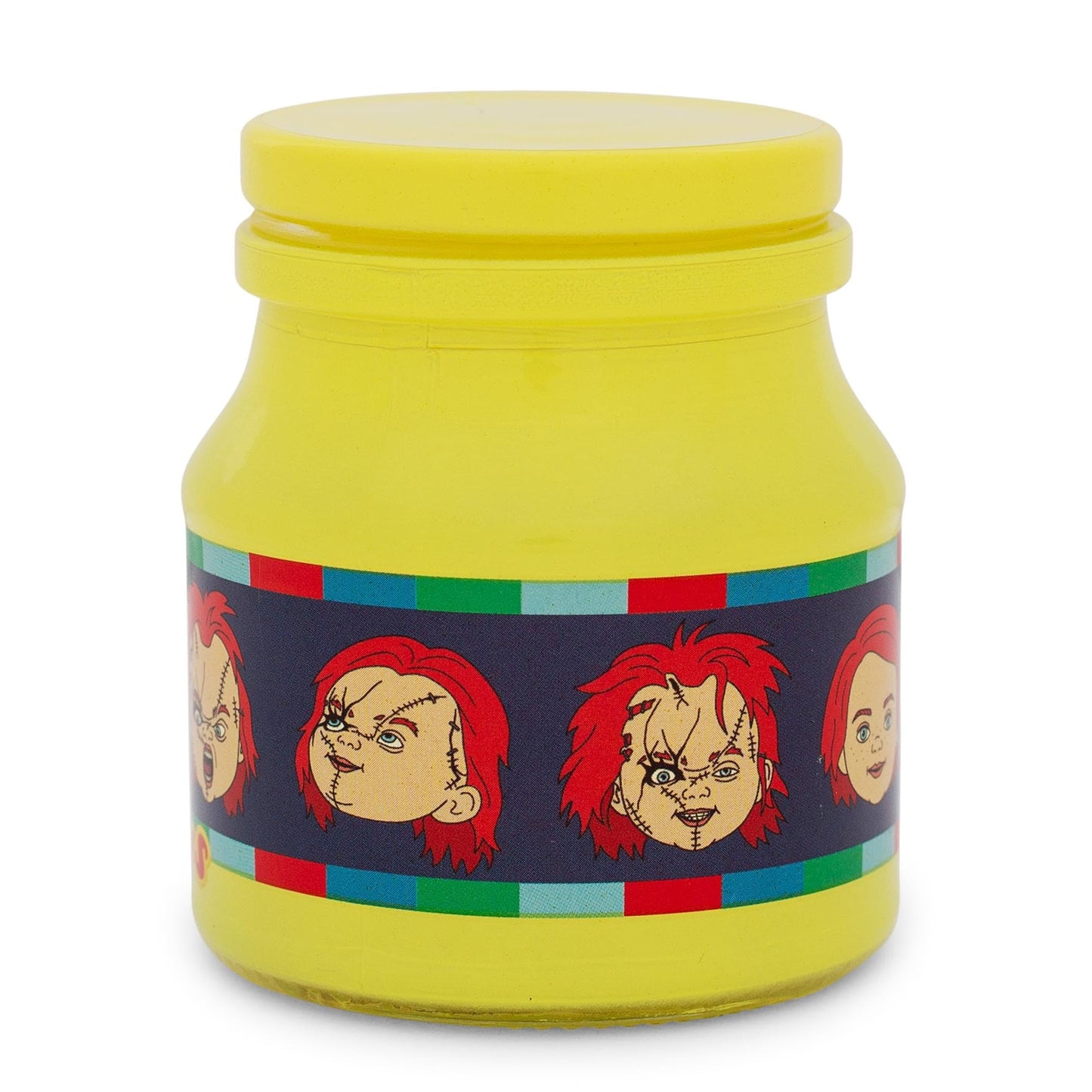 Silver Buffalo Child's Play Chucky Expressions Glass Storage Jar With Lid | Container For Snacks, Candy, Keepsakes | Holds 5 Ounces