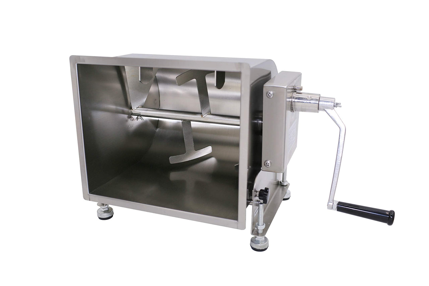 Commercial Stainless Steel 16.5-Pound/10-Liter Capacity Tilt Tank Manual Meat Mixers,(Mixing Maximum 16.5-Pound for Meat),Sausage Mixer Machine Meat Processing Equipment