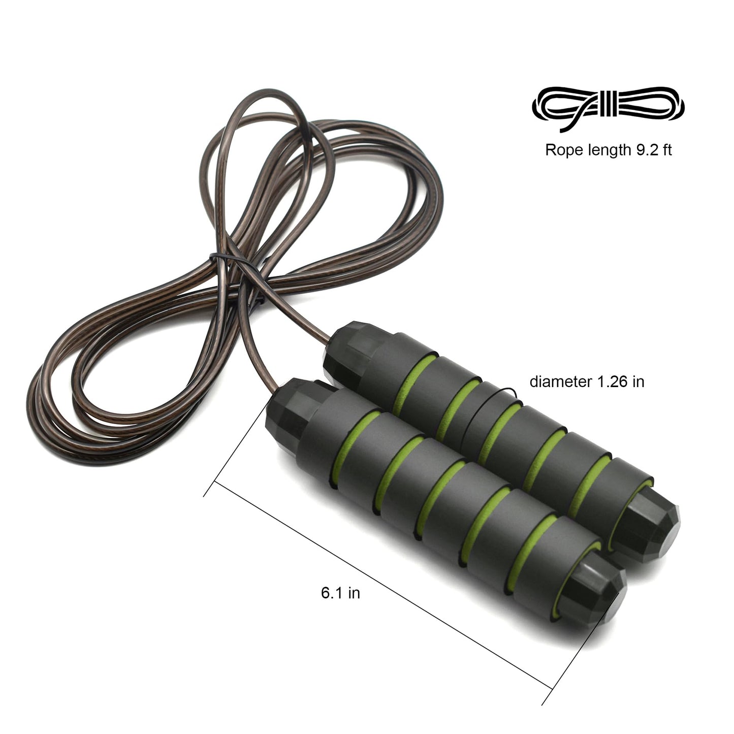 BOOMIBOO Jump Rope, Adjustable Jump Ropes,Skipping Rope Tangle-Free Rapid Speed with Ball Bearings for Women Men Kids,Exercise & Slim Body Jumprope at Home School Gym