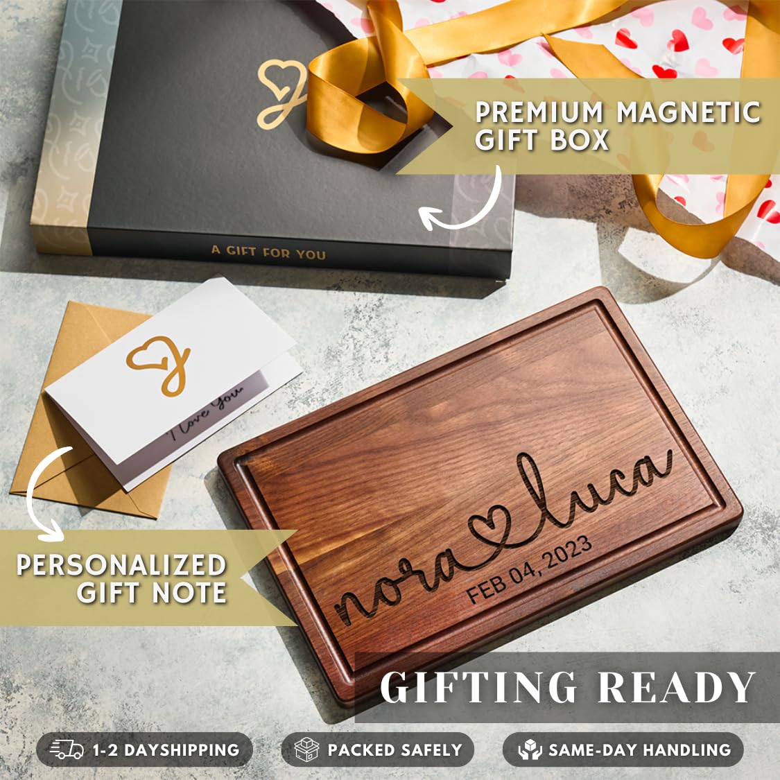 Personalized Cutting Board Wedding Gift, Customized Bridal Shower Gifts, Wedding Shower Gifts, Engraved Gifts for Couples 2025, Custom Anniversary Wooden Gifts