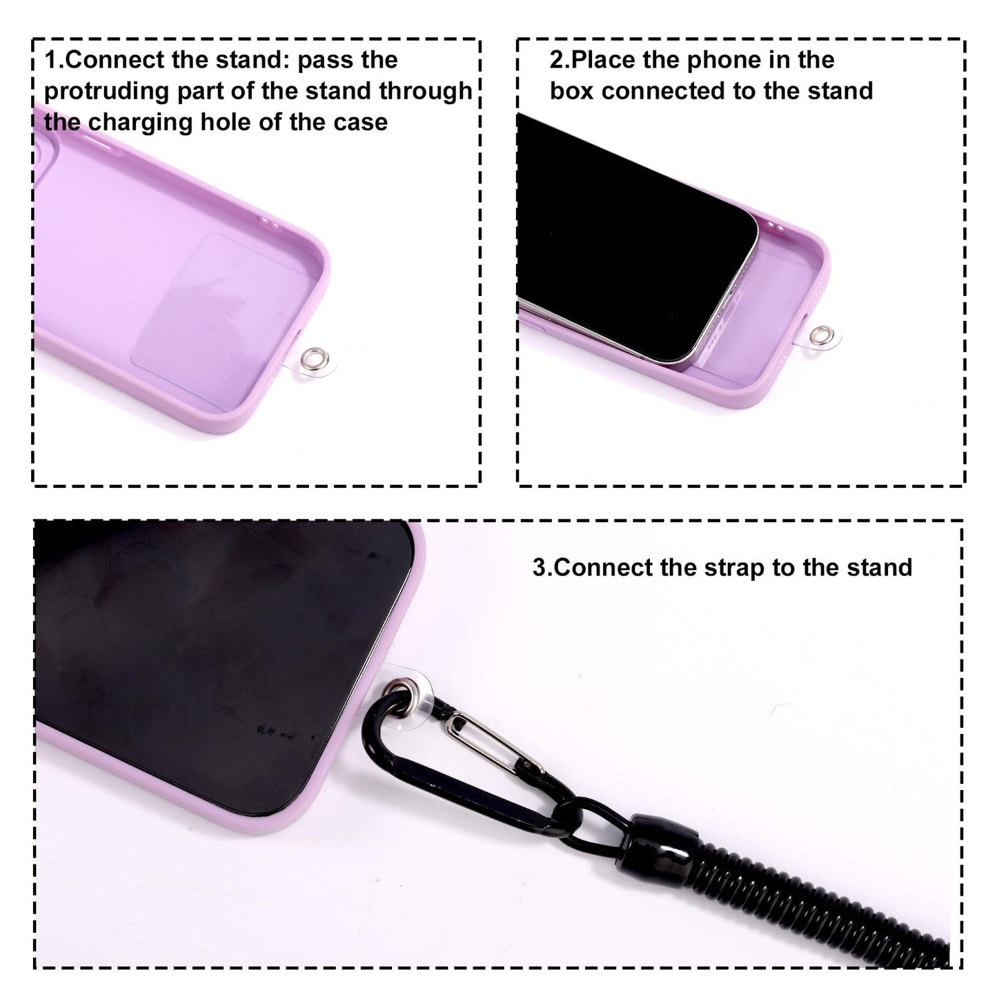Lyreh Backpack Strap Magnetic Clip For Cellphone, Magnetic Phone Holder With Safety Strap Phone Bag Shoulder Clip For Mountainee