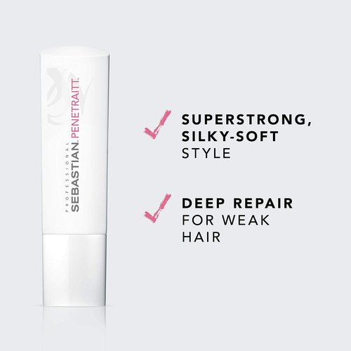 Sebastian Professional Penetraitt Strengthening and Repair Shampoo and Conditioner, For Deep Repair, Liter Set