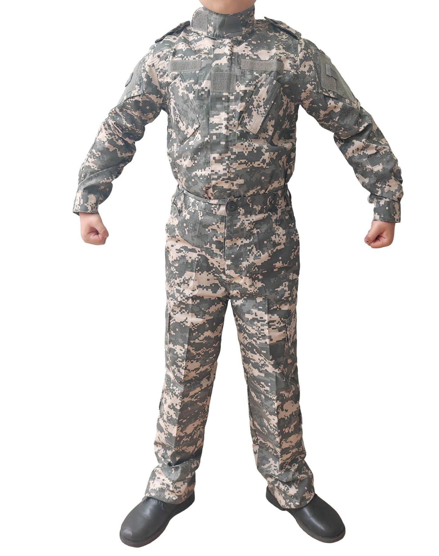 H World Shopping Tactical Airsoft Kids Clothing Children BDU Hunting Military Camouflage Combat Uniform Suit ACU, 120
