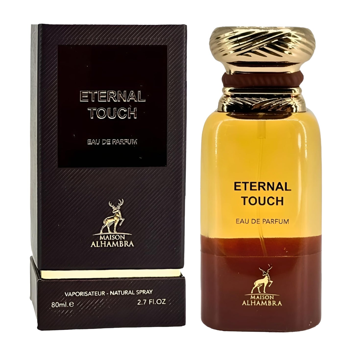 Maison Alhambra Eternal Touch – Spicy, Gourmand, Woody, Sweet – Eau de Parfum Spray Long-Lasting Fragrance for Men, 2.7 Ounce / 80 ml