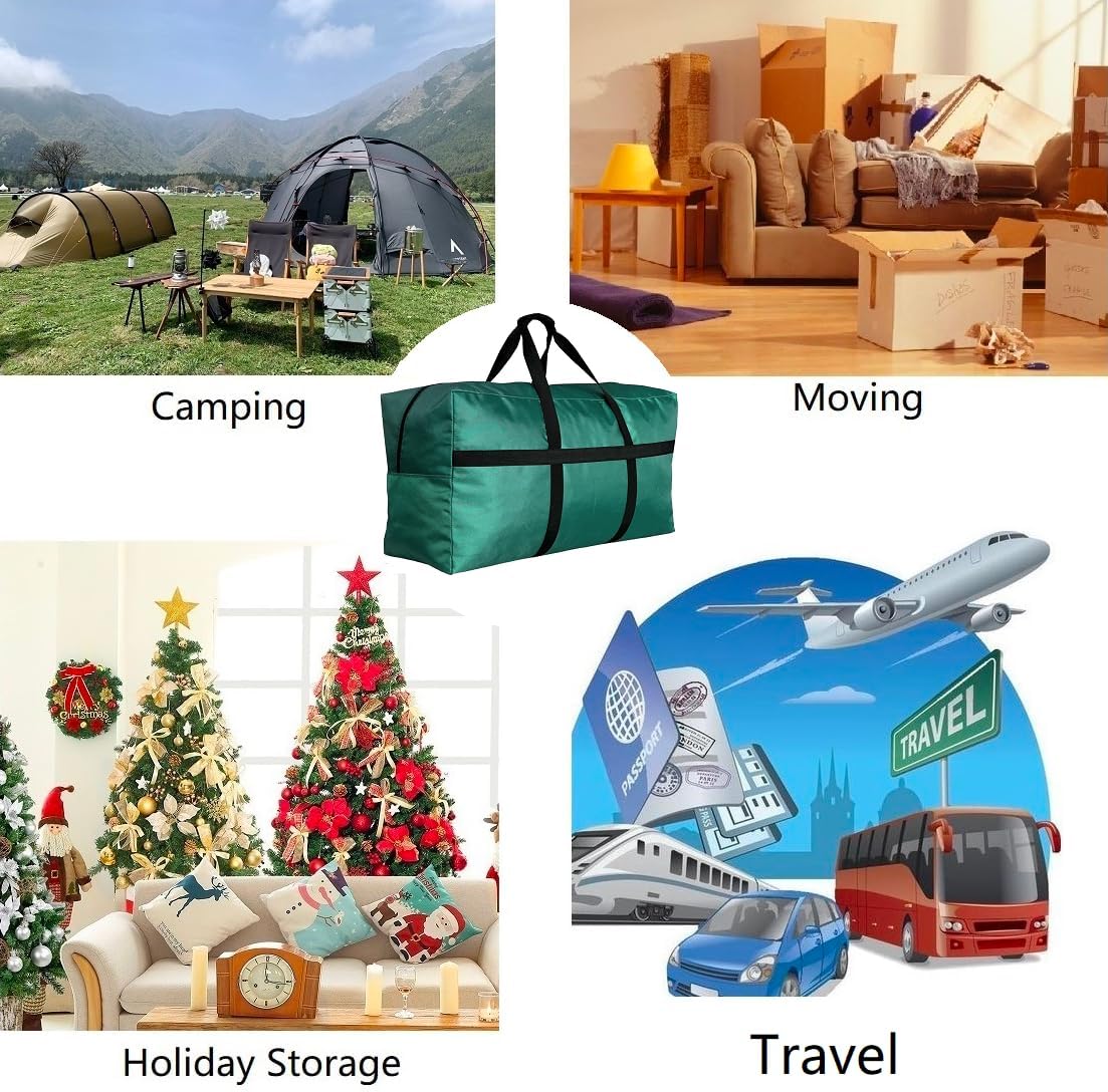 Extra Large Duffle Bag for Travel, Big Foldable Storage Bag - Blue