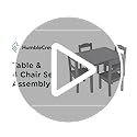 Humble Crew Kids Wooden Table and 4 Chairs Set, Natural/Primary - Kids Table and Chair Set for Toddlers and Children for A...