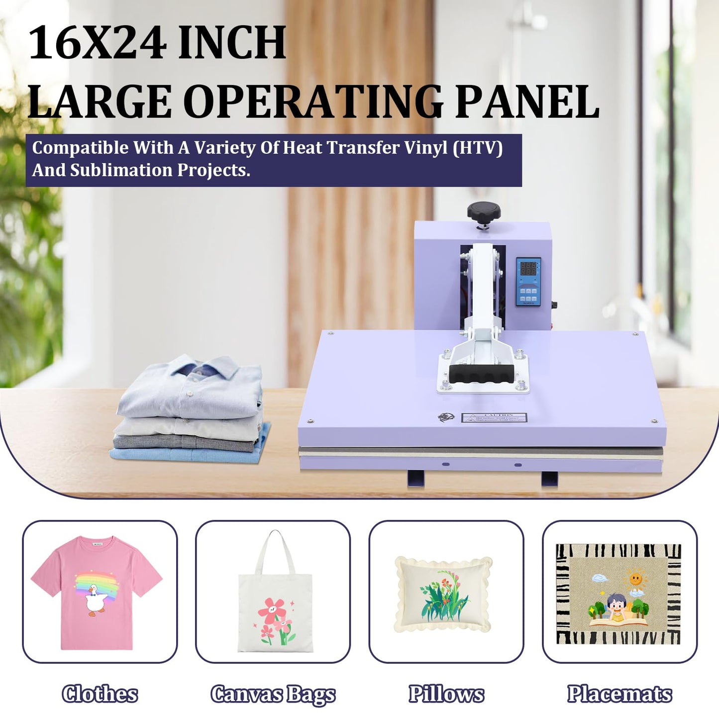 16 x 24 Inch Heat Press Machine, Large Heat Press for t-Shirts,Digital Sublimation Printer for Home and Commercial Use