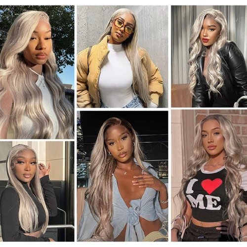 Giginger Bundles Human Sliver GREY 18 20 22 inch Body Wave Human Hair Bundles Unprocessed Quick Weave Soft Sewn In Hair Extensions for Black Women