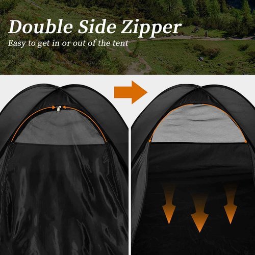 L RUNNZER One Person Tent, Pop Up Mosquito Tent for Outdoor Camping, Backpacking, Hiking, Trekking & Bike-Touring, Ultralight One Person Pop Up Camping Tent