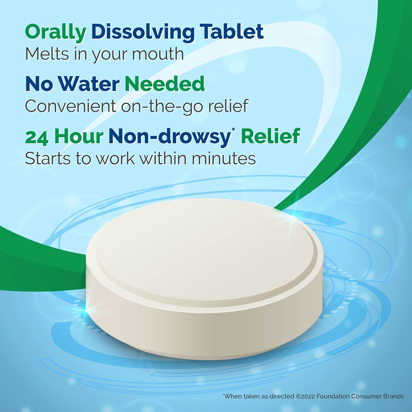 Alavert Allergy 24 Hour Relief, Citrus Burst Flavor, Orally Disintegrating Allergy Tablets, Non-drowsy Antihistamine, Loratadine 10mg, 60 Count
