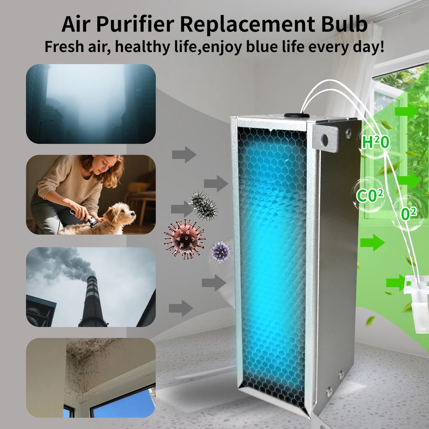 AIRBABY RCI Cell Compatible with Ecoquest Fresh Air 2, 3 Series, Fresh Air Space 、Surround and Everest、GT 3000 ,PureAir 3000 ,2025 Upgraded Version(NOT for Vollara Air & Surface Pro Models)