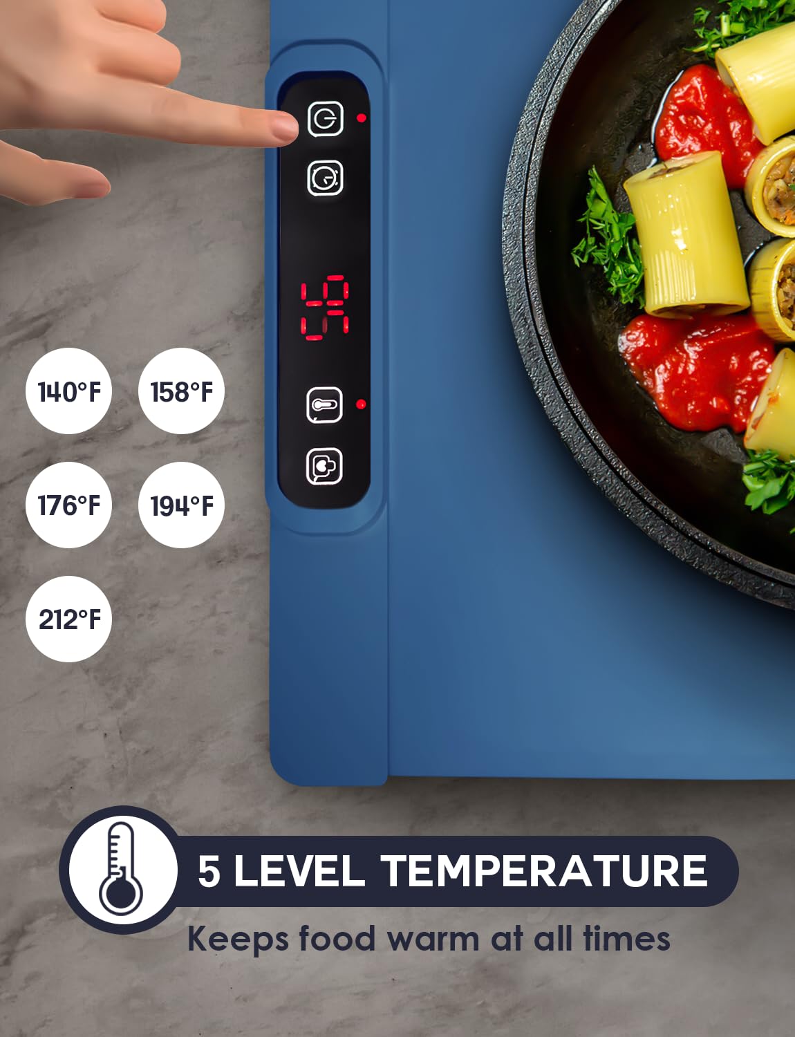 Electric Warming Tray - Rollable/Portable Warming Mat with Timer, Heating and Child Locks Control Feature - Electric Heating Pad for Party, Buffet, Picnic - Food Warmer Mat for Camping,Travel