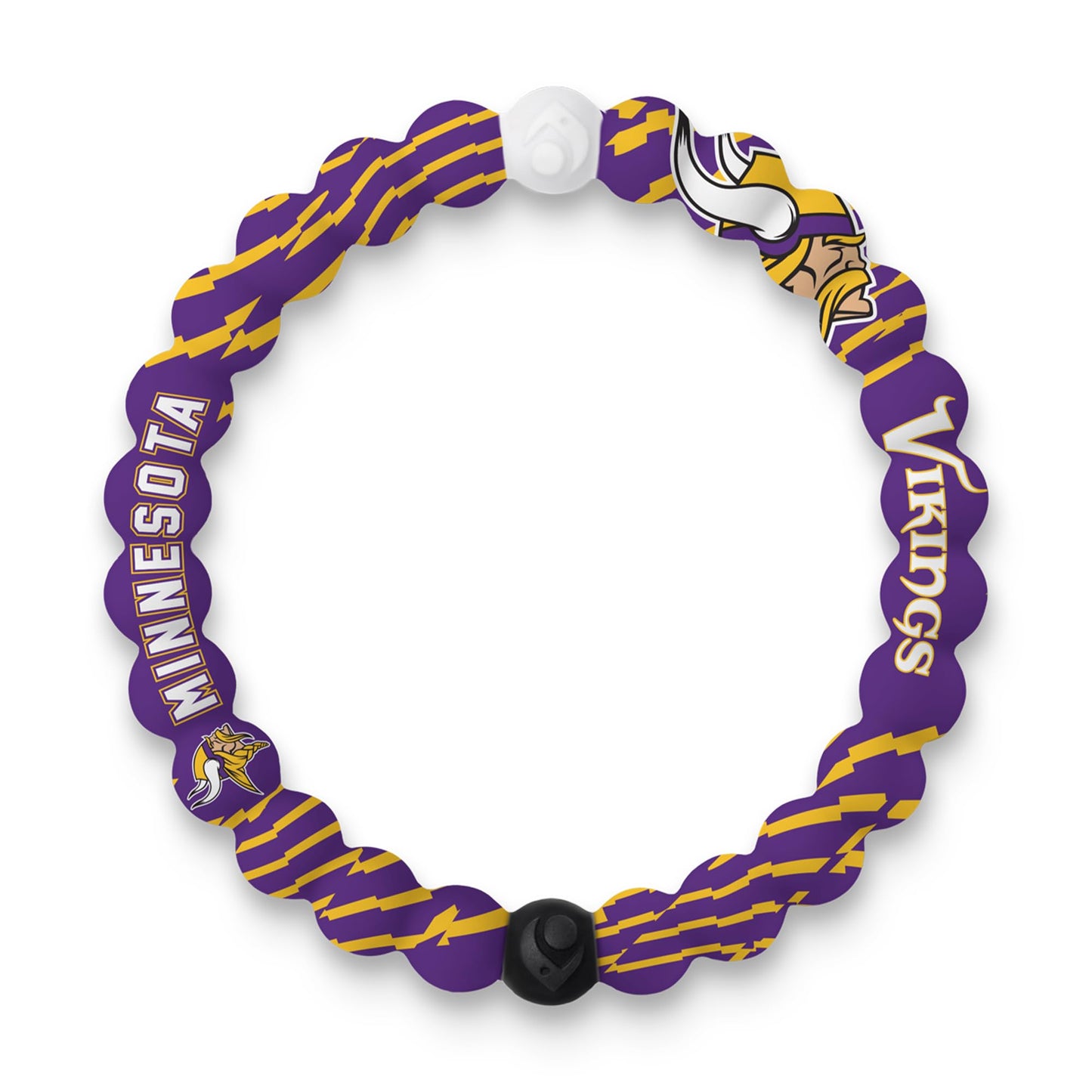 Lokai NFL Football Collection Silicone Beaded Bracelet, Minnesota Vikings Home Field (Extra Large) - Beaded Bracelet for Women &