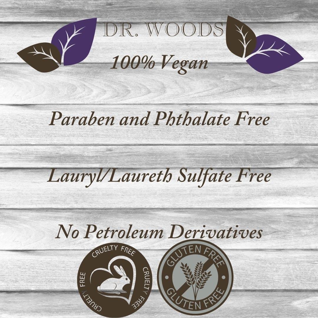 Dr. Woods Raw African Liquid Black Soap - Body Wash for Men and Women, Contains Organic Shea Butter, Gentle Exfoliant, Natural C