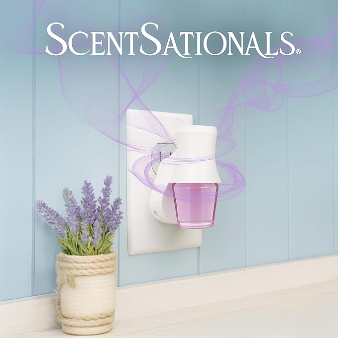 Scentsationals Fragrance Oil Plug in Air Freshener Refills 3-Pack - Sea Salt Lavender - Works with Scentsationals Wall Plugs, Long-Lasting Home Fragrance, 0.8 fl oz Each, Packaging May Vary