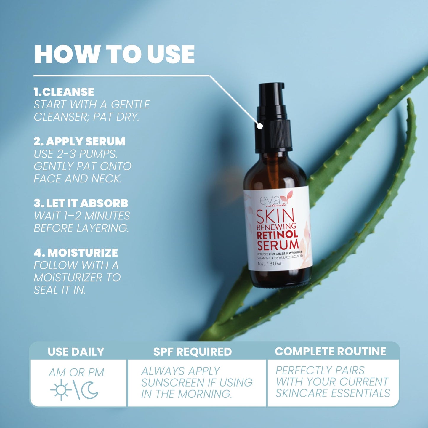 Retinol Serum for Face with Hyaluronic Acid & Vitamin E - For Anti-Aging, Fine Lines, Wrinkles, Resurfacing, Acne Marks and Scar