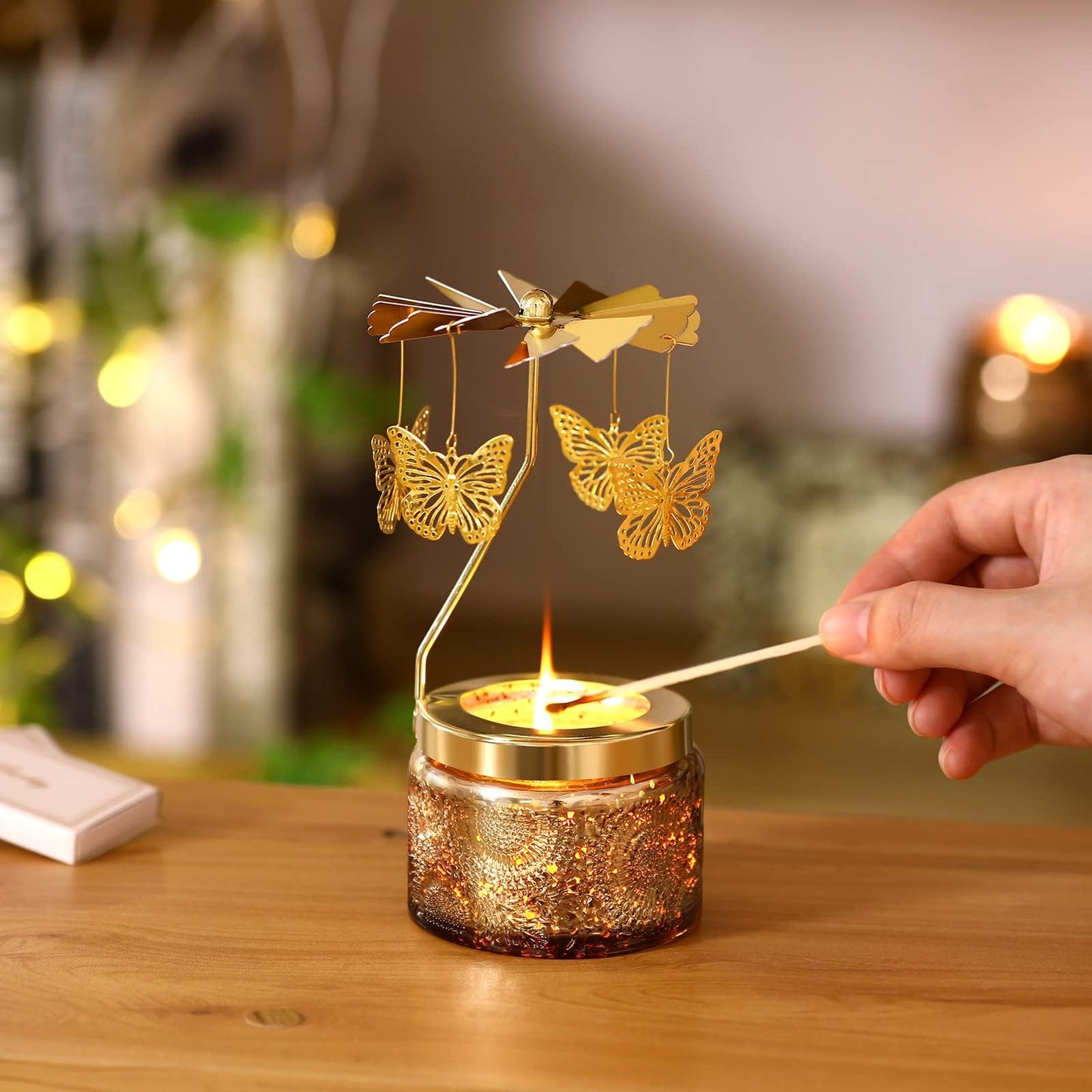 Butterfly Candle Gifts for Women, Unique Birthday Gift for Women Mom Sister, Funny Birthday Gifts for Friend Girlfriend, Grandma, Daughter in Law, Rotatable Scented Candles Gift for Anniversary