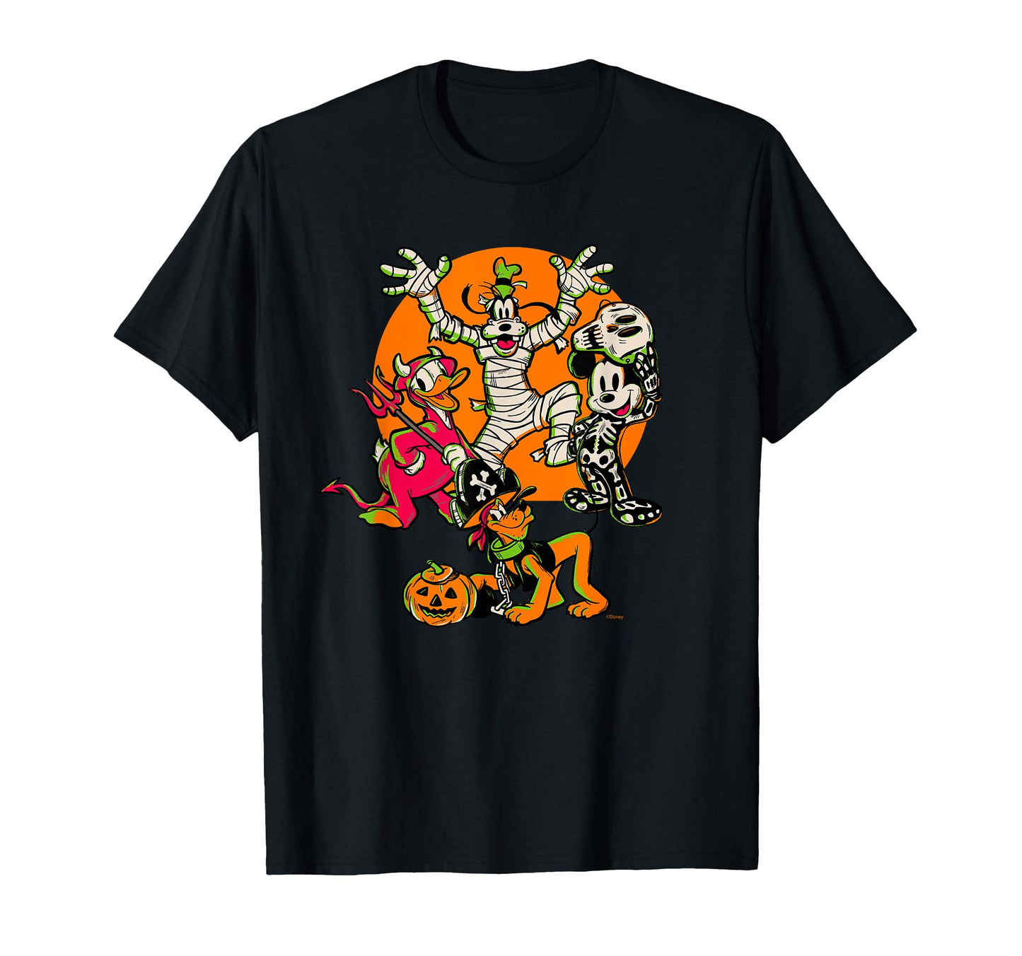 Disney 100 Mickey Donald Goofy & Pluto Halloween Costumes T-Shirt