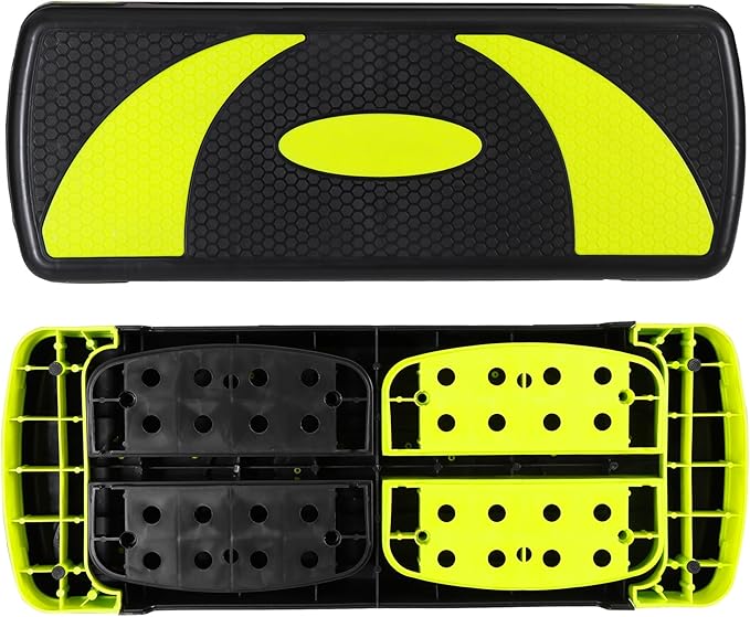 ZENY 31’’ Aerobic Step Platform, Adjustable Exercise Workout Stepper with Stable Risers, Stand Up Steppers for Exercise at Home, Fitness Equipment for Home Gym