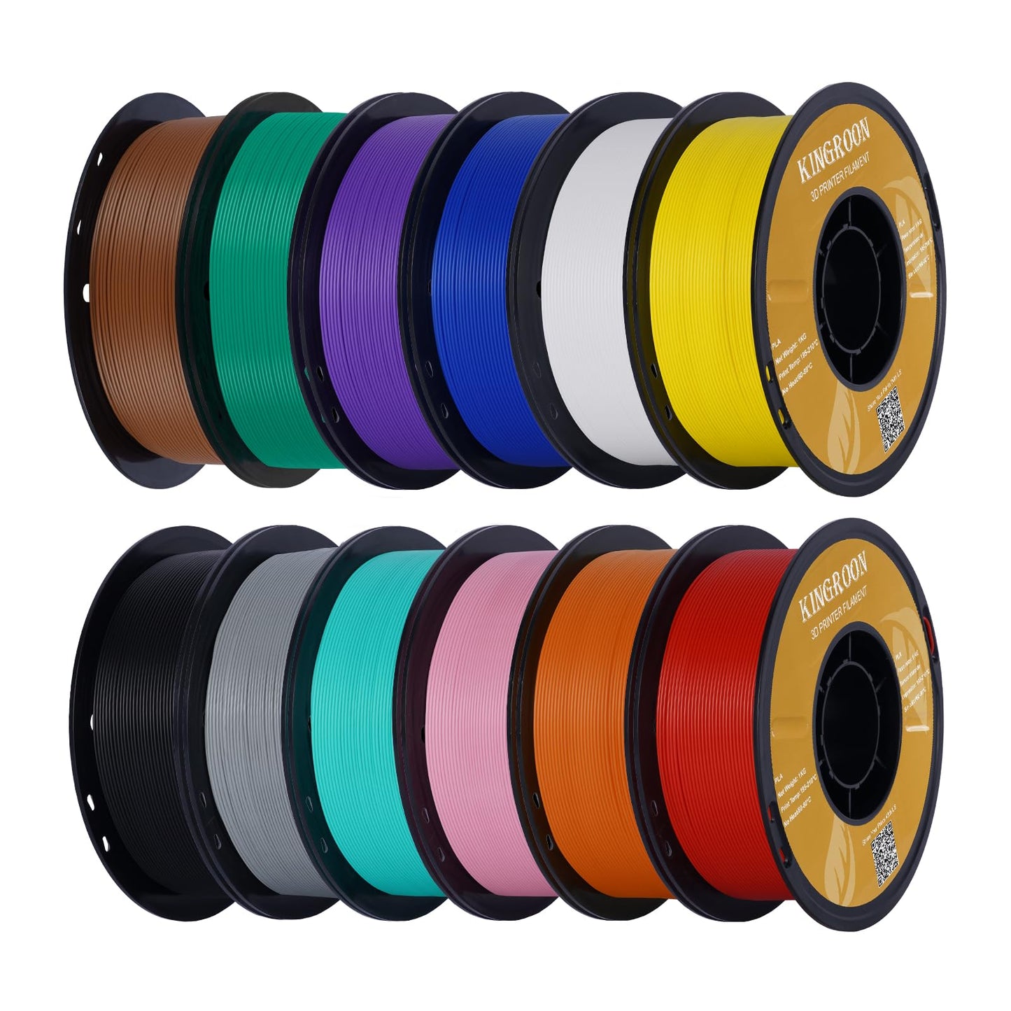 Kingroon High Speed PLA Bundle 3D Printer Filament 1.75mm, Rapid Filament for 30-600mm/s Hyper Printing Filament, Dimensional Ac