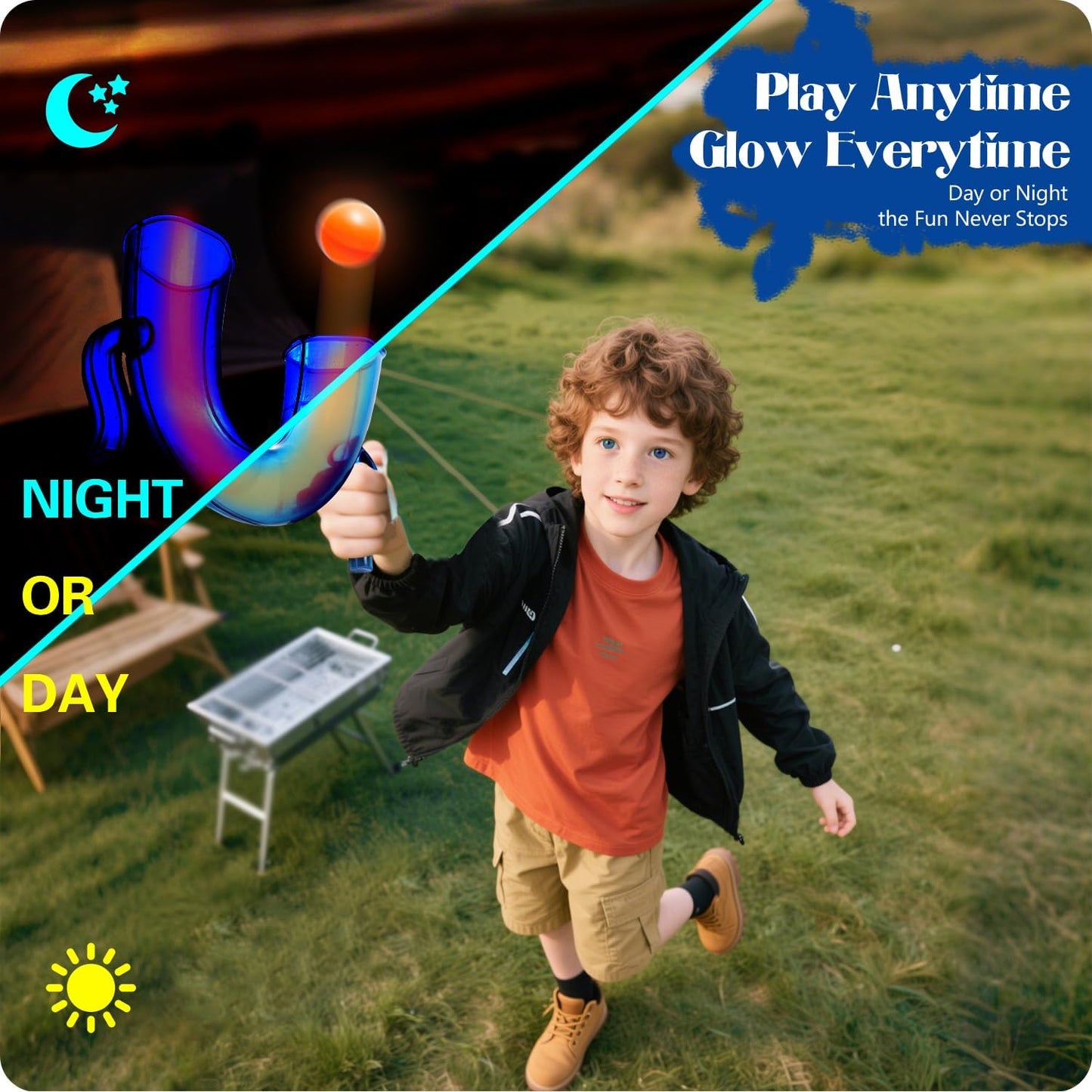 LED Light-Up Juggling Ball Game – Active Sports Challenge Toy for Kids, Boosts Hand-Eye Coordination – Rechargeable Glow Balls, Gift for Boys 8-12