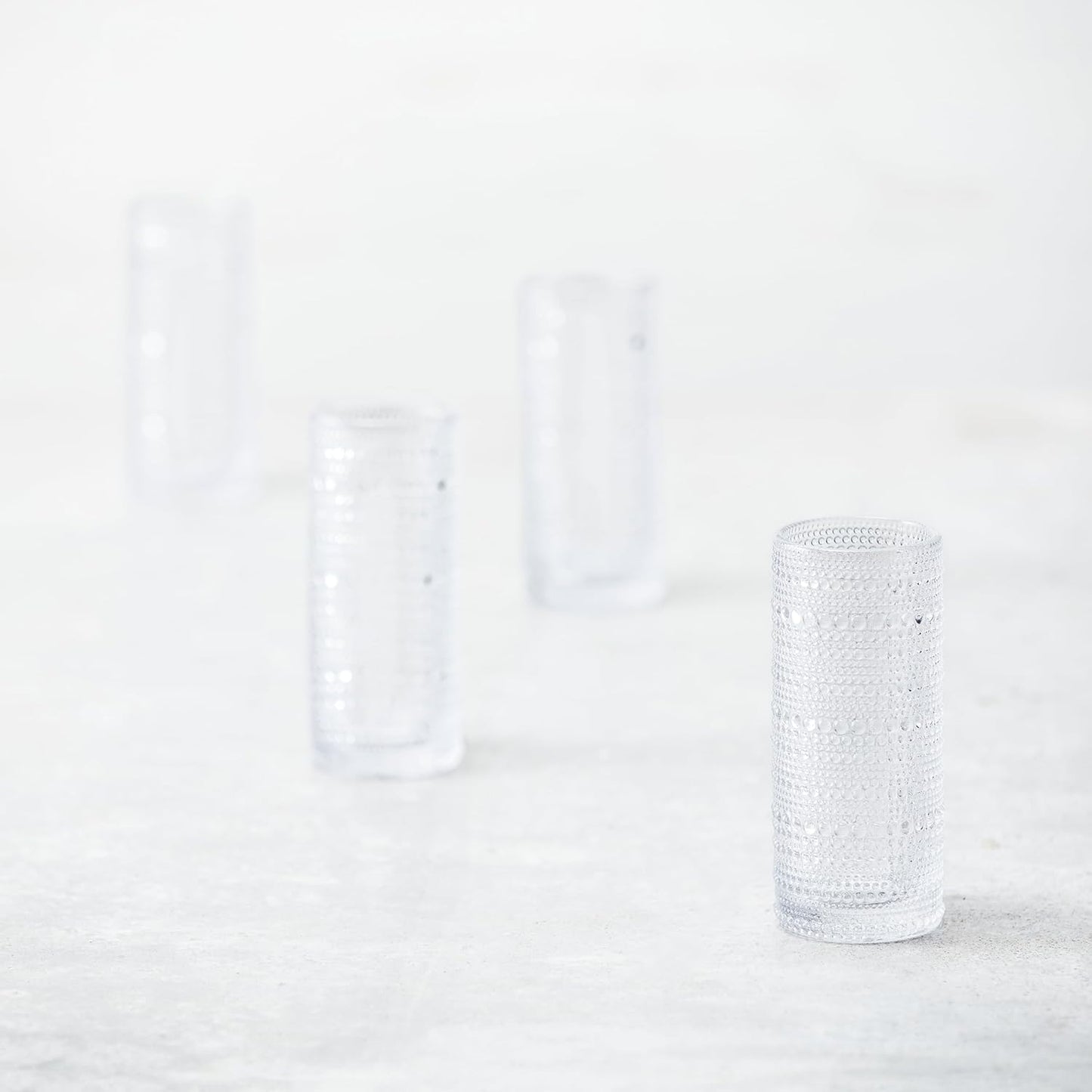 Fortessa Jupiter Hobnail Glass, 11 Ounce Collins/High Ball (Set of 2), Clear