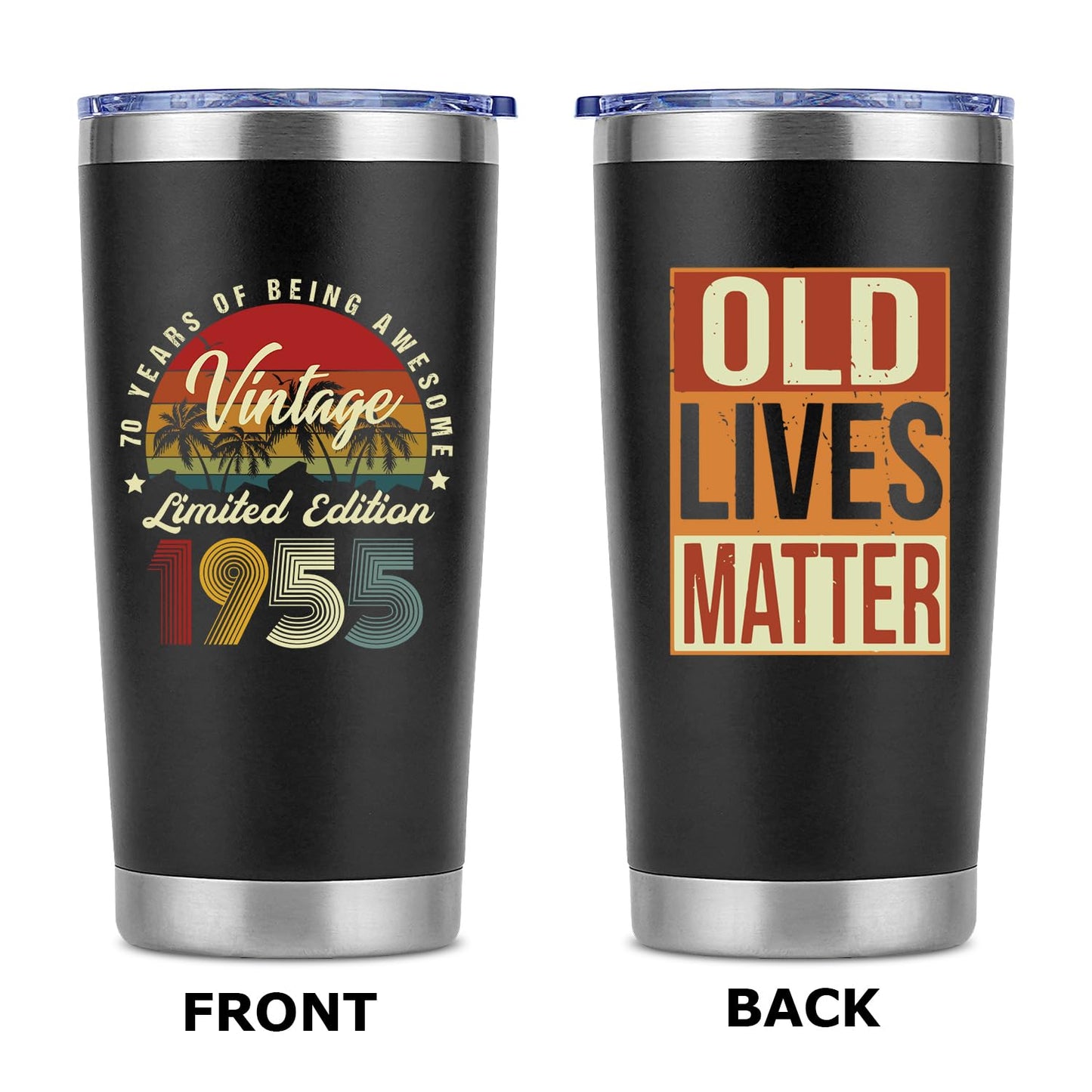 Funny 70th Birthday Gifts for Men Women,70 Year Old Birthday Gifts for Men, 70th Men Birthday Gift Ideas, Gifts for 70 Year Old Man-20 Oz Tumbler