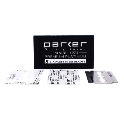 The Parker Variant OPEN COMB ADJUSTABLE Double Edge Safety Razor and 105 Blade Bundle (GRAPHITE)