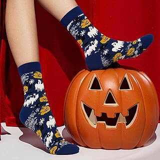 Halloween Socks,Unisex Crew Novelty Socks,Festive Design,Holiday Costume Party Wear