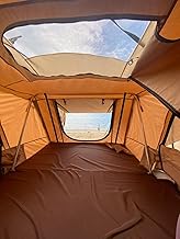 Takao Hardshell Roof Top Camp Tent - Khaki for Cars Trucks SUVs Fits 4 Person