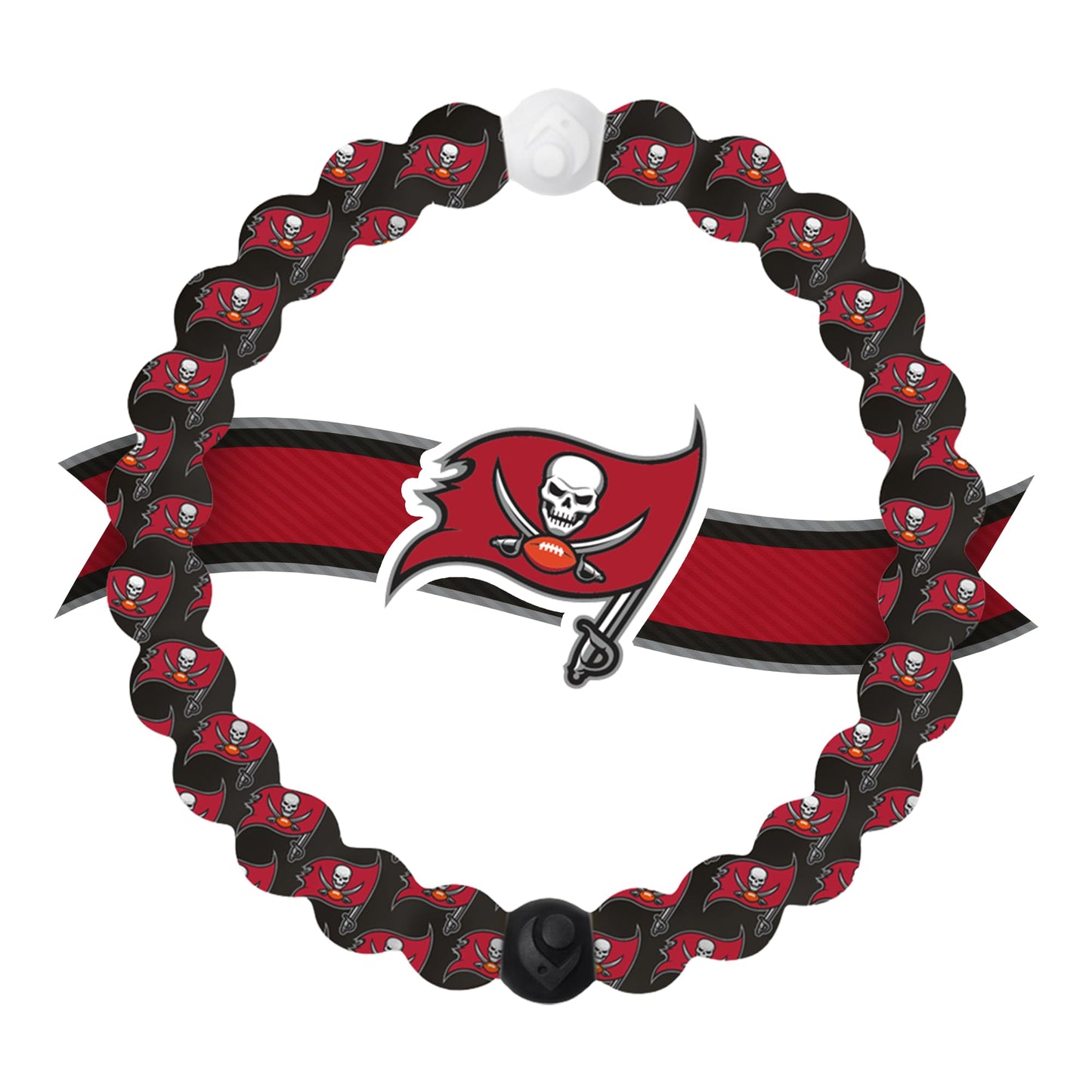 Lokai Silicone Beaded Bracelet for Men & Women, NFL Football Collection - Tampa Bay Buccaneers, Small - Silicone Jewelry Fashion