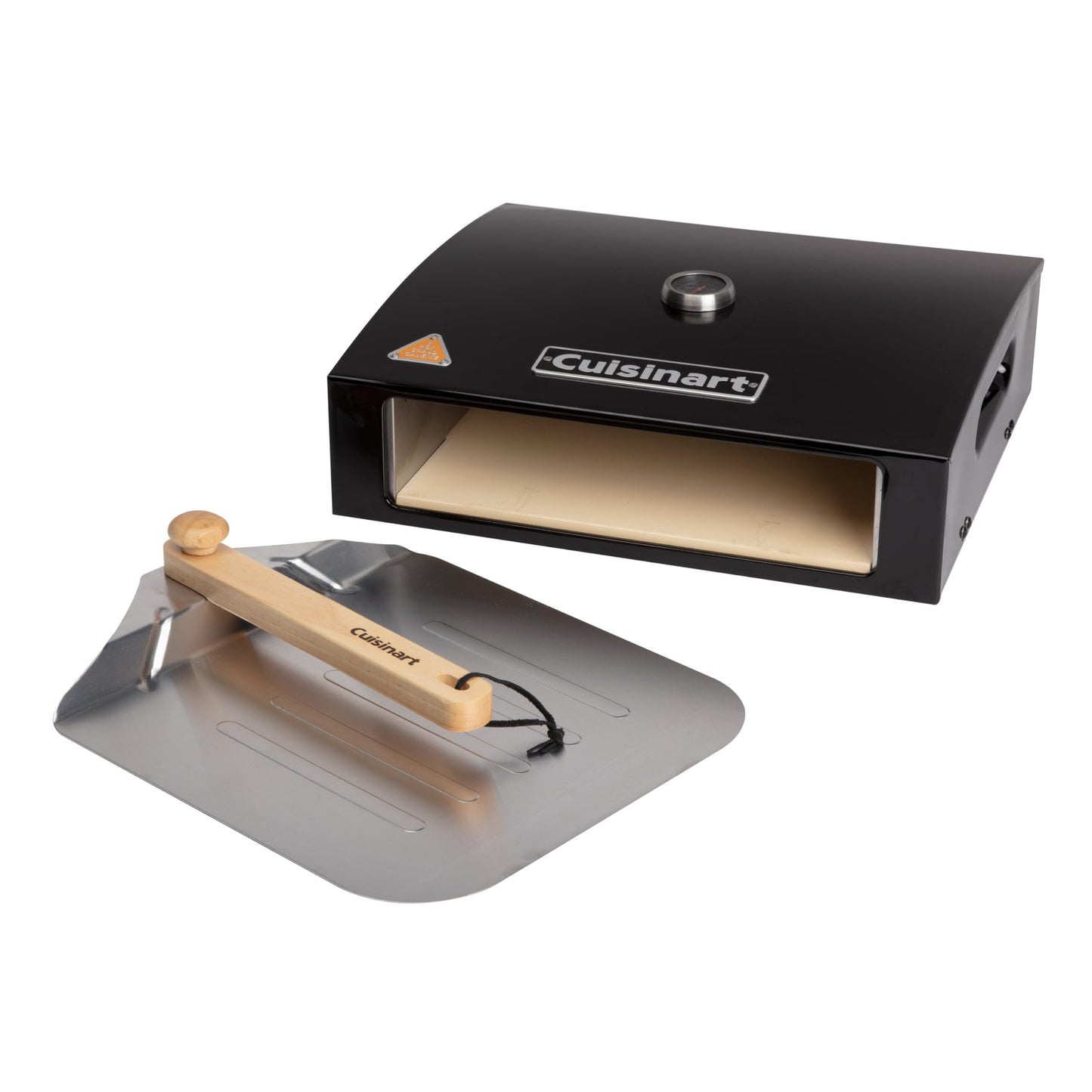 Cuisinart Grill Top Pizza Oven Kit, Portable Make Your Own Pie Set With Pizza Peel and Cordierite Stone, Baking Oven for Backyard Homemade Pizzas, Perfect Pie Accessory
