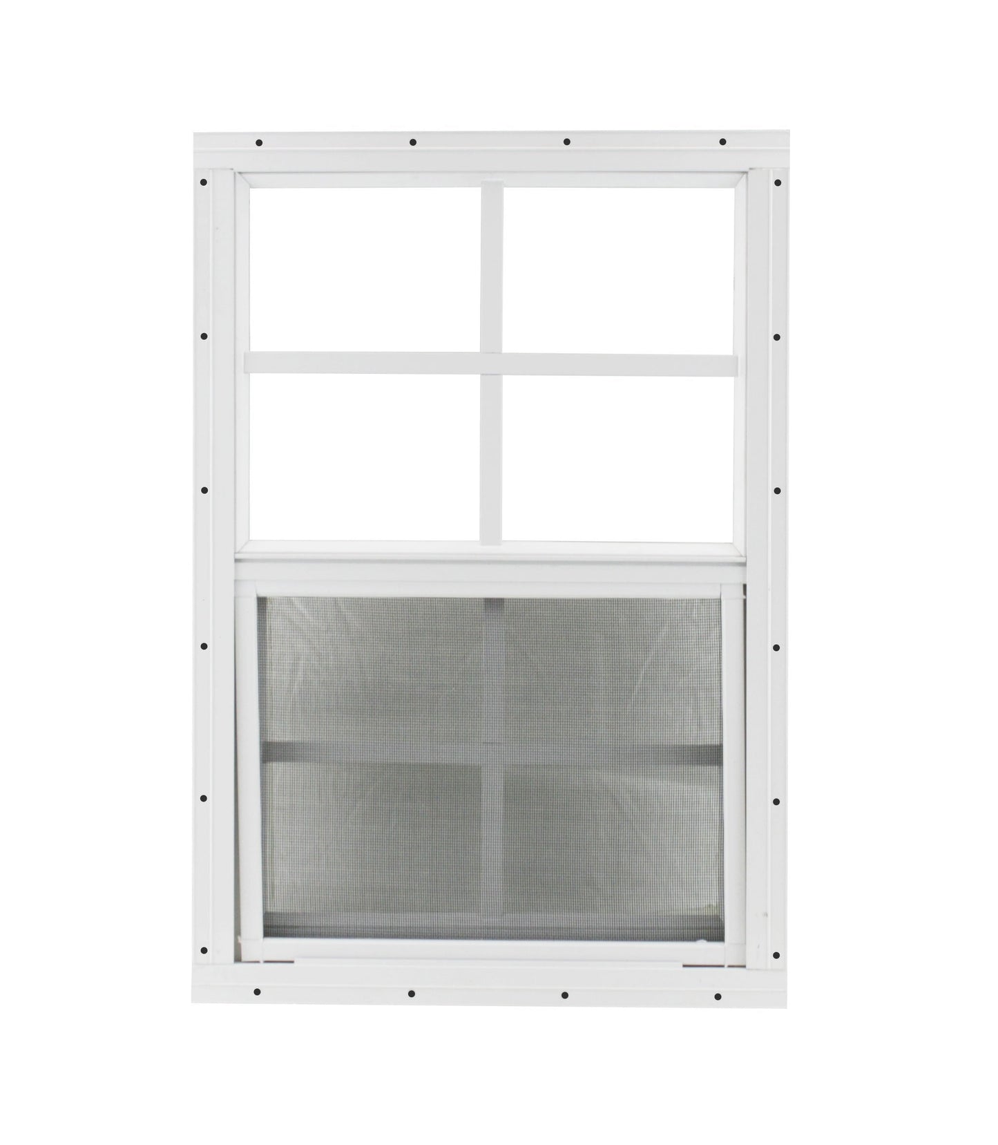 Shed Windows and More 14" X 21" White Flush Mount Tempered Glass, Playhouse Windows, Chicken Coop Windows