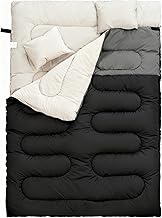 Elevon Double Sleeping Bag 2 Pillows for Adults, Queen Size XL Sleeping Bag Waterproof, Compact with Compression Sack, 2 P...