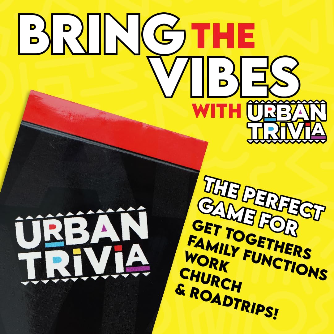 Urban Trivia Game - Card Game for The Culture! Fun Trivia on Black TV, Movies, Music, Sports, & Growing Up Black! Great Trivia for Adult Game Nights and Family Gatherings.
