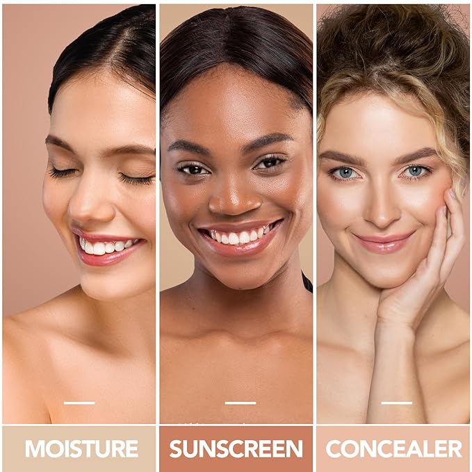 Match Cosmetics Foundation 4 in 1-Medium Spectrum,4 in 1 Cosmetics Foundation Liquid with SPF 50+, Concealer Cosmetic Lightweight Makeup, Longwearing & Waterproof for Makeup(2 Pack)