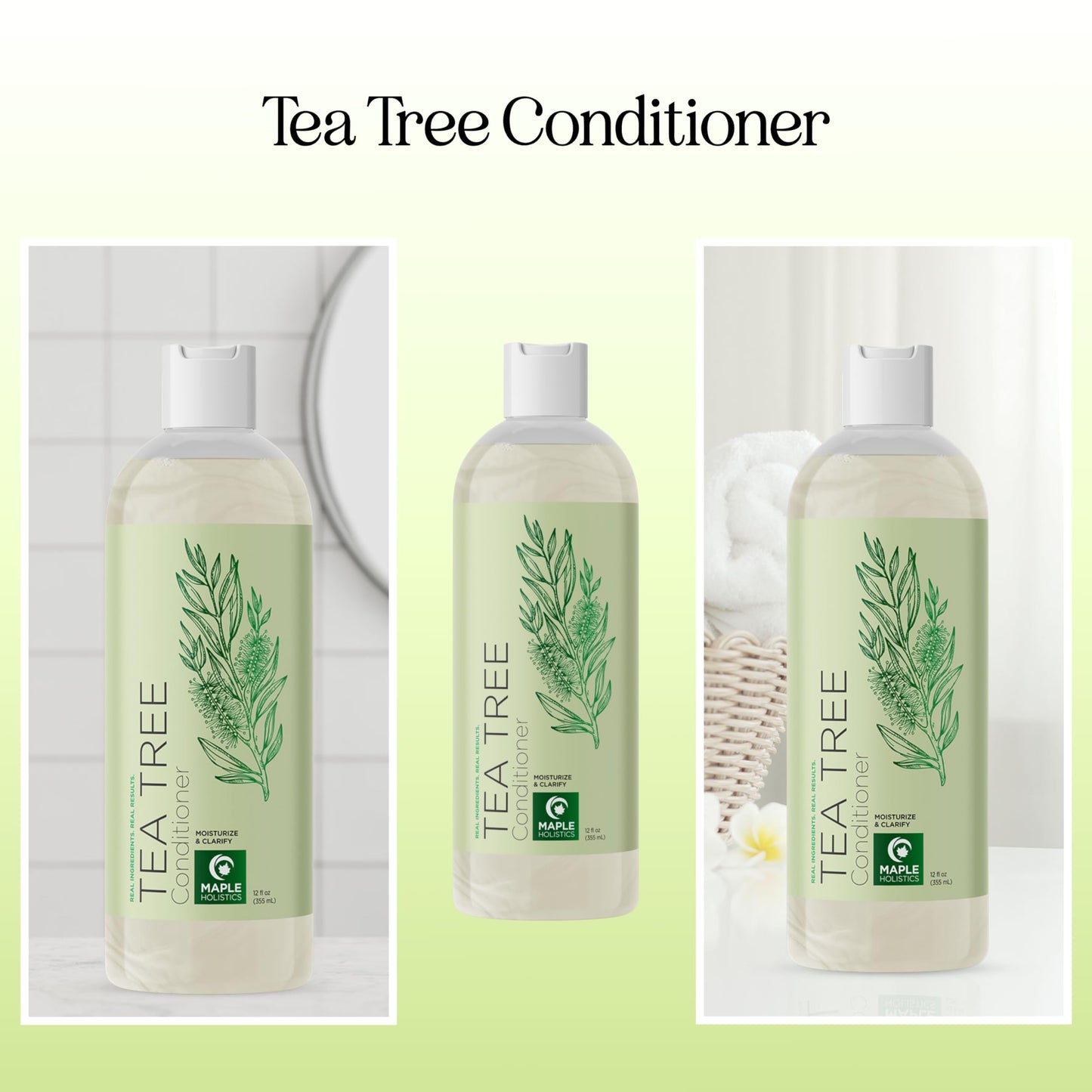 Tea Tree Conditioner for Dry Hair - Tea Tree Oil Conditioner for Damaged Dry Hair and Cleansing Conditioner for Dry Scalp Care -